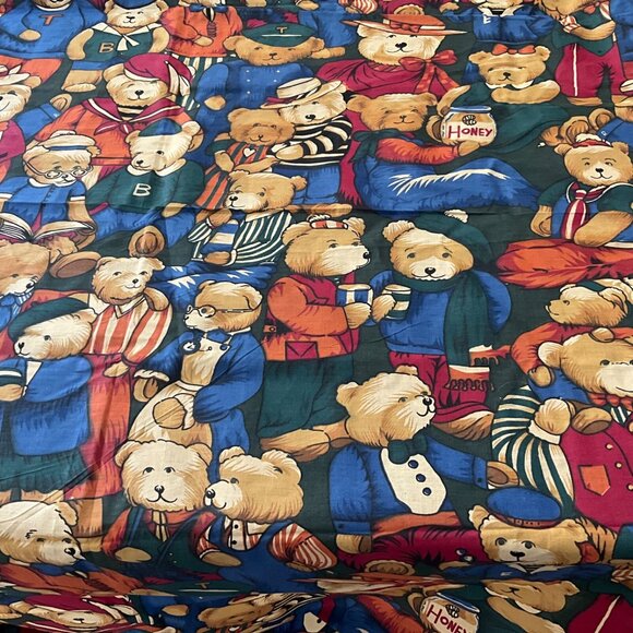 Teddy Bear Fabric Dressed Adult Outfit Sailor Nurse Grandpa Grandma 2.5 yd - Picture 2 of 5